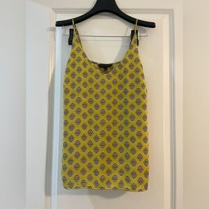 Banana Republic XS yellow pattern tank top shell